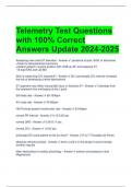 Telemetry Test Questions with 100&percnt; Correct Answers Update 2024-2025 