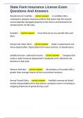 State Farm Insurance License Exam Questions And Answers 