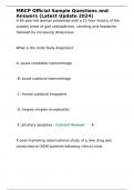 MRCP Official Sample Questions and Answers &lpar;Latest Update 2024&rpar;