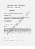 Exam (elaborations) NUR 300WI Maternity and Womens Health Care 12th Edition Lowdermilk Test Bank