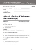 AQA A-Level - Design & Technology (Product Design)2020 QUESTION PAPER/AQA 7552 A Level D&T Product Design Series B - Paper 2 Designing & making principles