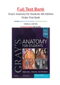 Gray’s Anatomy for Students 4th Edition Drake Test Bank