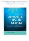 ADVANCED PRACTICE NURSING&colon; ESSENTIALS FOR ROLE DEVELOPMENT 4TH EDITION LUCILLE&rsquo;S TESTBANK&sol;COMPLETE GUIDE 2024-2025