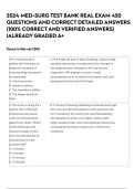 2024 MED-SURG TEST BANK REAL EXAM 450 QUESTIONS AND CORRECT DETAILED ANSWERS &lpar;100&percnt; CORRECT AND VERIFIED ANSWERS&rpar; &vert;ALREADY GRADED A&plus;
