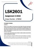 LSK2601 Assignment 2 2022 