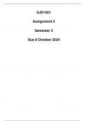 SJD1501 Assignment 5 &lpar;Detailed Answers&rpar;  Semester 2 Due 9 October 2024