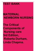 test bank Davis Advantage for Maternal-Newborn Nursing: The Critical Components of Nursing Care Third Edition