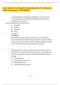 Test Bank For Roach&rsquo;s Introductory To Clinical Pharmacology 11thEdition  &vert; complete solution Guide &vert;  Grade A&plus;&period;