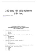 310 c&acirc;u hỏi trắc nghiệm triết học