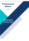 2022 SUPPLEMENTARY EXAM MEMO - LJU4802 - Professional Ethics