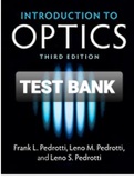 Exam (elaborations) TEST BANK FOR Introduction to Optics 3rd Edition B 