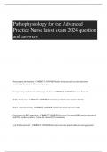  PathophPathophysiology for the Advanced  Practice Nurse latest exam 2024 questio