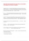 EDF 6225 FOUNDATIONS OF ABA FINAL EXAM 2023 - UNIVERSITY OF WEST FLORIDA