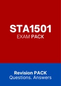 STA1501 - EXAM PACK (Questions and Answers)(+Study Notes)