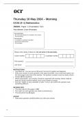 ocr GCSE Mathematics &lpar;J560-01&rpar; Question Paper May2024&period;