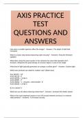 AXIS PRACTICE TEST QUESTIONS AND ANSWERS
