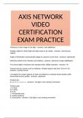 AXIS NETWORK VIDEO CERTIFICATION EXAM PRACTICE