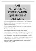 AXIS NETWORKING CERTIFICATION QUESTIONS & ANSWERS