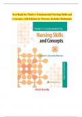 TEST BANK for Timby's Fundamental Nursing Skills and Concepts&comma; 12th Edition by Loretta A Donnelly-Moreno&comma; Verified Chapters 1 - 38&comma; Complete Newest Version