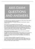 AXIS EXAM QUESTIONS AND ANSWERS