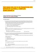 Test Bank for LPN to RN Transitions 5th Edition by Lora  Claywell &vert;All Chapters&comma; LATEST UPDATE 2024&vert;  COMPLETE SOLUTION&period;