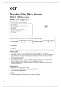 ocr GCSE Mathematics &lpar;J560-04&rpar; Question Paper May2024&period;