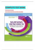 COMPLETE TEST BANK&colon; Nursing Research 9th Edition By Geri Lobiondo-Wood Phd Rn Faan &lpar;Author&rpar; Latest Update&period;