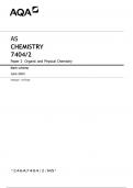 AQA AS CHEMISTRY Paper 2 JUNE 2024 MARK SCHEME