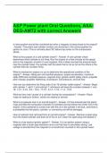 A&P Power plant Oral Questions&comma; ASA-OEG-AMT2 with correct Answers