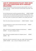 LATEST AAB MT IMMUNOHEMATOLOGY PREP EXAM 2024-2025 QUESTIONS WITH VERIFIED SOLUTIONS&period;