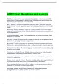 AMT2 Exam Questions and Answers 2024