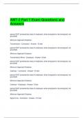 AMT-2 Part 1 Exam Questions and Answers