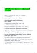 AMT-2 Review Exam Questions and Answers