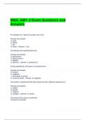 RMA&comma; AMT&period; 2 Exam Questions and Answers