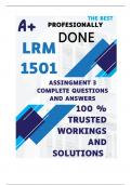 LRM1501 Assignment 3 &lpar;COMPLETE ANSWERS&rpar; Semester 2 2024 - DUE 17 September 2024