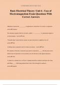 Basic Electrical Theory&colon; Unit 6 - Uses of Electromagnetism Exam Questions With Correct Answers