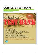 COMPLETE TEST BANK&colon; ethics&comma; jurisprudence and practice management in dental hygiene 3rd edition by kimbrough  latest updated 2023&sol;2024 guaranteed grade a&plus; best wishes in your exams&period; 
