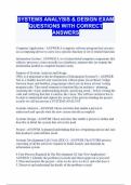 SYSTEMS ANALYSIS & DESIGN EXAM QUESTIONS WITH CORRECT ANSWERS