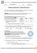 Gizmos Student Exploration&colon; Nuclear Reactions&lpar;Answered&rpar;&vert;Grade A&plus;