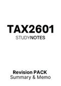 TAX2601 (Notes, ExamPACK, QuestionsPACK)