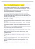 Naui Scuba Diving open water Exam Questions & Answers
