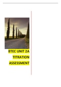 BTEC Applied Science: Unit 2 titration assessment Latest Update 2022