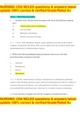 NURSING 1234 NCLEX questions & answers latest update 100&percnt; correct & verified Grade&sol;Rated A&plus;