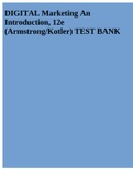  Marketing An Introduction, 12e (Armstrong/Kotler) TEST BANK  San Jose State University