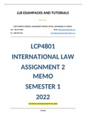 LCP4801 ASSIGNMENT 2 MEMO - SEMESTER 1 - 2022 