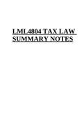 LML4804 TAX LAW SUMMARY NOTES