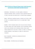 WGU C706 Secure Software Design Study Guide Questions and Answers &lpar;2024&sol;2025&rpar; &lpar;Verified Answers&rpar;
