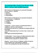 Accounting Ethics Final Exam Review With 100&percnt; Correct And Verified Answers