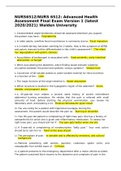 NURS6512&sol;NURS 6512&colon; Advanced Health Assessment Final Exam Version 1 &lpar;latest 2020&sol;2021&rpar; Walden University