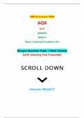 Official summer 2024 AQA GCSE GERMAN 8668&sol;LF Paper 1 Listening Foundation Tier Merged Question Paper &plus; Mark Scheme &lpar;with Listening Test Transcript&rpar;